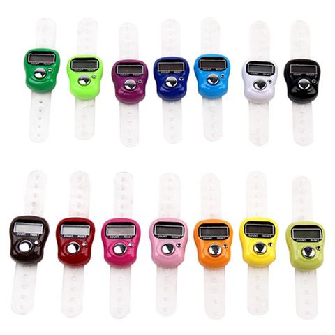 Digit Digital LCD Electronic Golf Finger Hand Ring Knitting Row Tally Counter TALLY Pedometer Random Color Drop Shipping ► Photo 1/6