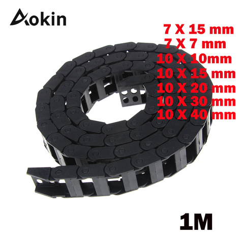 7 X 15mm 7*15mm 7x7 10 X 20 30 40 Mm L1000mm Cable Drag Chain Wire Carrier With End Connectors For Cnc Router Machine Tools ► Photo 1/6