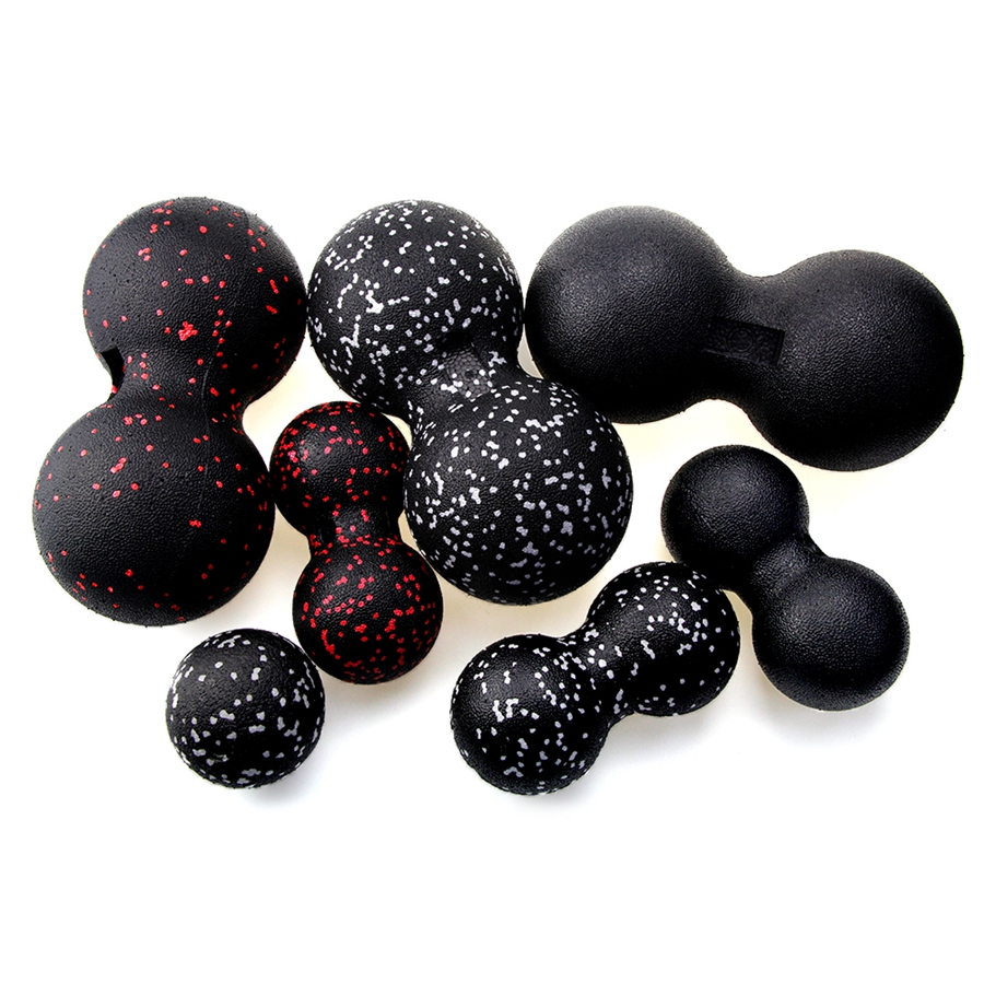 Fitness Peanut Massage Ball Yoga Therapy Stress Pain Relief Exercise Muscle Gym 