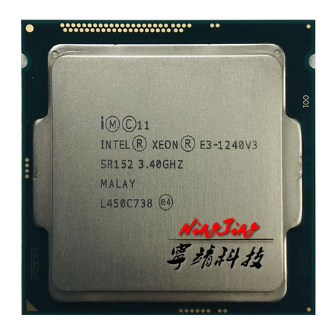 Intel Xeon E3-1240 v3 E3 1240v3 E3 1240 v3 3.4 GHz Quad-Core Eight-Thread CPU Processor 8M 80W LGA 1150 ► Photo 1/1
