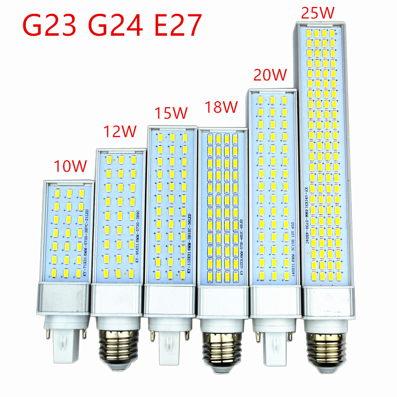 LED Corn Spot Bulb E27 G24 G23  7W 9W 12W Lamp Light COB Horizontal Lighting