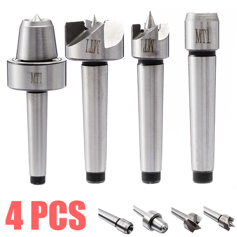 4pcs MT1 Wood Lathe Live Center And Drive Spur Cup MT1 Arbor Wood and Metalworking Lathe For Power Tool ► Photo 1/6