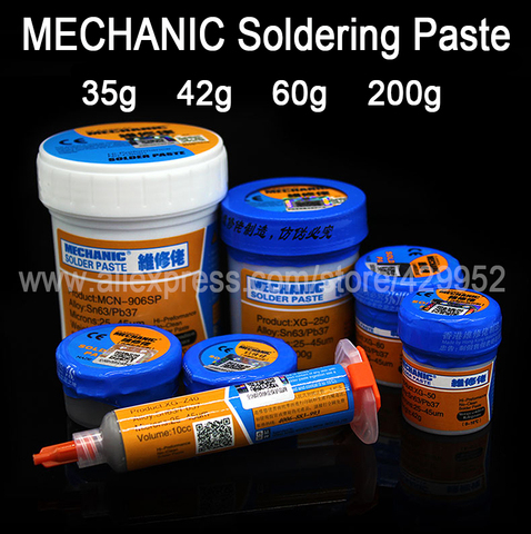 Original soldering Welding Paste Flux MECHANIC XG-50 XG-80 Solder tin Sn63/Pb67 for iPhone 852D Soldering iron circuit board SMT ► Photo 1/5