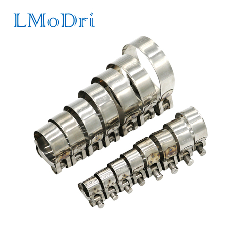 LMoDri New Universal Duty Stainless Steel Motorcycle Exhaust Banjo Clamp Clip For Slip-on Type Motorcycle Muffler Silencer ► Photo 1/6