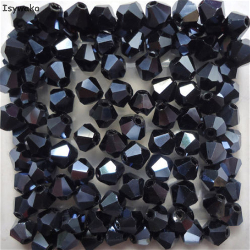 100pcs 4mm Bicone Austria Crystal Beads charm Glass Beads Loose Spacer Bead 