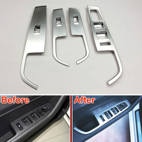 Car Styling 4X Interior Door Window Button Switch Cover Frame Decoration Armrest Trim Fits For Hyundai Sonata 9Th(LF) 2015 ► Photo 1/4