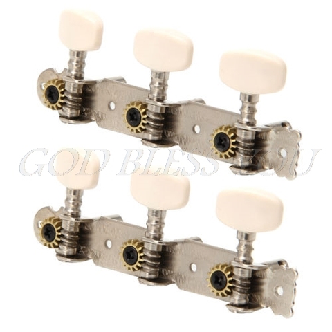 Set of 2pcs Classical Silver Guitar Tuner Tuning Machine Heads Keys Pegs high quality Drop Shipping ► Photo 1/5