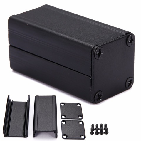 Extruded Aluminum Electronic Project Box Black DIY Power Supply Units Enclosure Case 50*25*25mm ► Photo 1/6