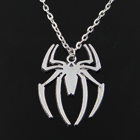 New Fashion Spider Halloween Pendants Round Cross Chain Short Long Mens Womens Silver Color Necklace Jewelry Gift ► Photo 1/3