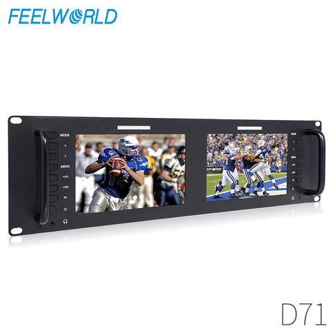 Feelworld D71 7 Inch IPS 3RU Camera LCD 3G-SDI HDMI Input Output Rack Mount Monitor 7