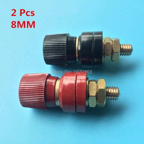 2 Pcs Plastic Shell M8 Male Threaded Diameter Binding Post Terminal  8MM Copper Post 8mm Regulator Welder ► Photo 1/5