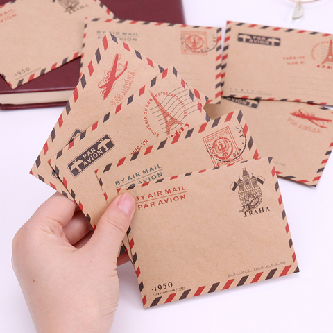 10 PCS Vintage Kraft Paper Envelopes Cute Cartoon Mini Paper Envelopes Kawaii Paper Korean Stationery Gift ► Photo 1/6