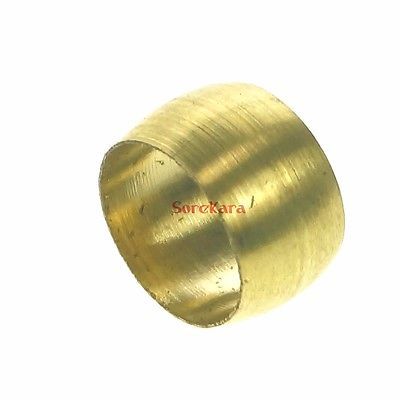 50pcs LOT 50 Brass Fit Compression Sleeve Fitting Sleeve Ferrule Ring for 6mm O/D Tube ► Photo 1/2