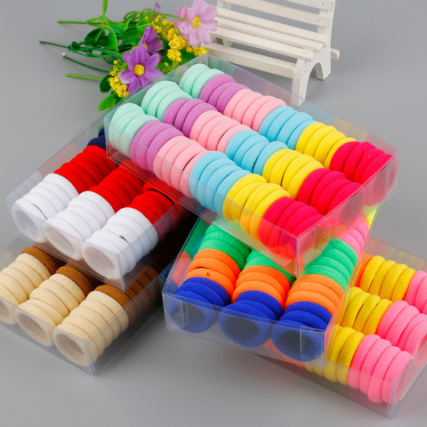High Quality 66Pcs/Box Candy Color Scrunchy elastic hair bands for girls Kid Headband decorations hair ties accessories Dia 3cm ► Photo 1/6