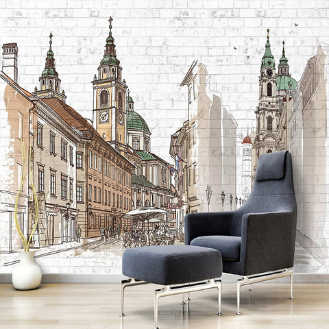 Custom photo 3d wallpaper European-style hand-painted oil painting