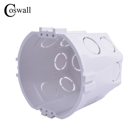 Coswall EU Standard, Wall Round Mounting Box, Internal Cassette, Wiring Box, White Back Box For EU Switch and Socket ► Photo 1/5