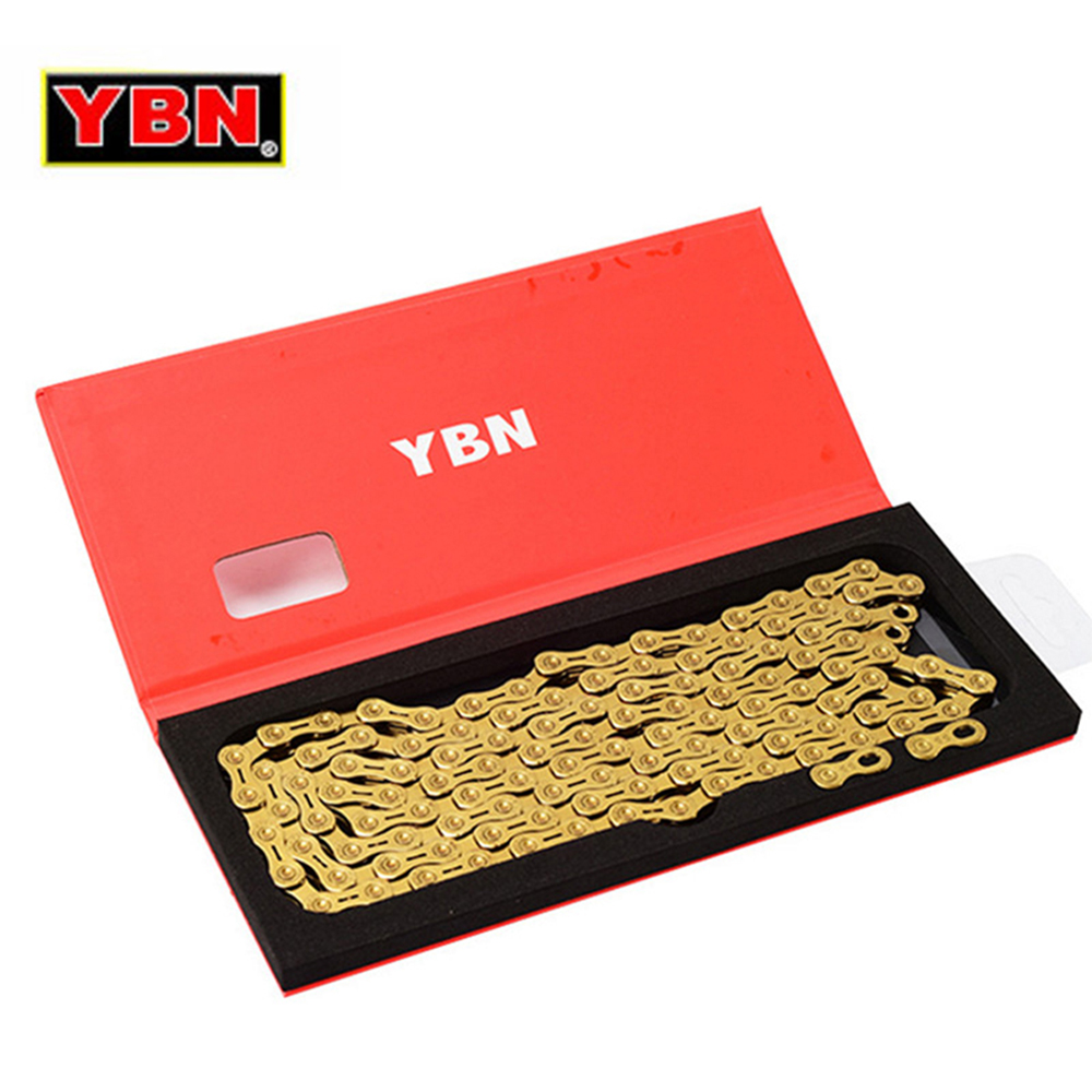 Gold YBN Bicycle Chain 10 Speed 116 links For Road Bike MTB bicycle Shimano Sram 