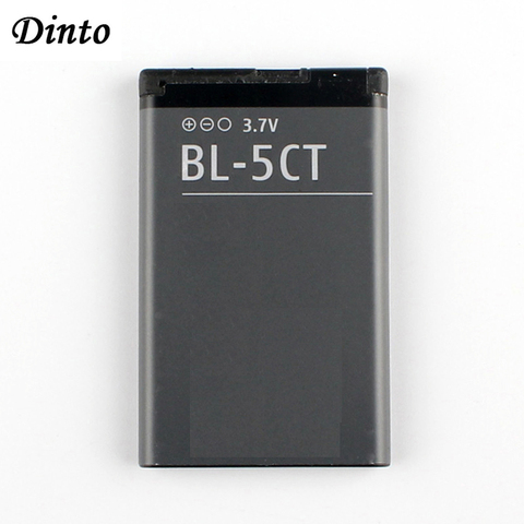 Dinto 1pc 1050mAh Replacement Phone Battery BL-5CT BL5CT Batteries for Nokia 3720 5220 5220XM 6730 6330 6303i C5-02 BL 5CT ► Photo 1/2