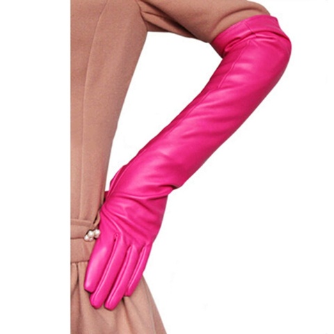 Ladies Women Opera Party Over Elbow Glove PU Leather Long Glove ► Photo 1/5