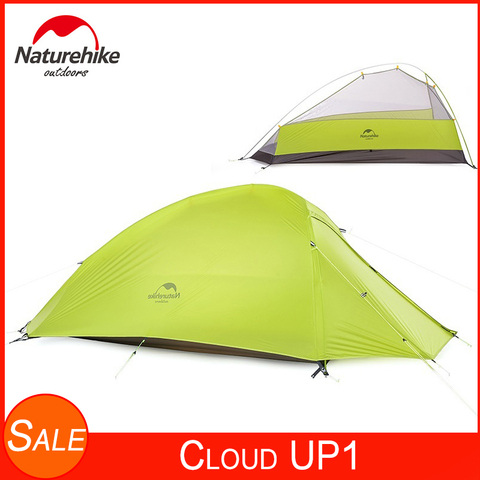 Naturehike CloudUp Series Ultralight Backpacking Tent Waterproof 20D/210T Fabric Camping Tents For 1 Person With Ground Mat ► Photo 1/6