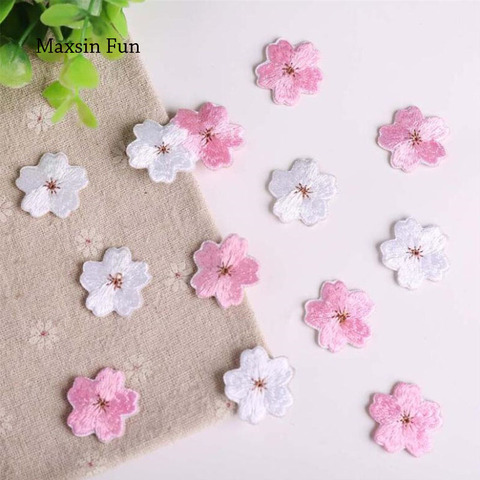 Maxsin Fun 10PCS Cheap Small Cherry Flower Patches Clothing Embroidery Iron On Applique for Kids Bags Dress Clothes Patches ► Photo 1/4