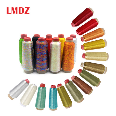 LMDZ 1Pcs 3200M/Roll Metallic Embroidery Crochet Knitting Yarn Cross Stitch Metallic Yarn Threads Embroidery Threads ► Photo 1/6