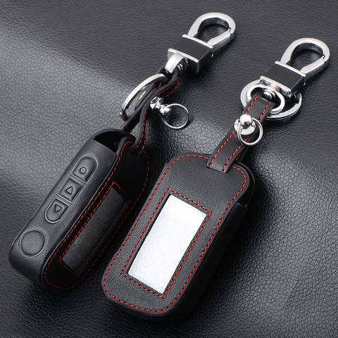 New A93 Leather Case For Starline A93 A63 Car alarm Remote Controller LCD Keychain Cover,Car-styling ► Photo 1/6