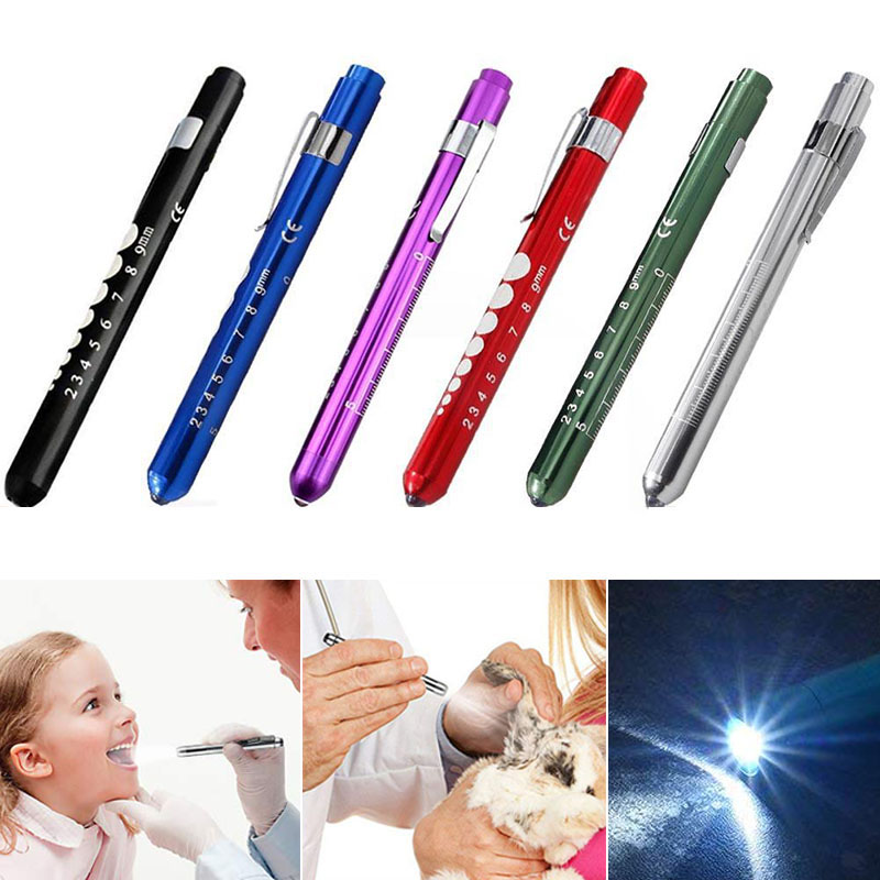 Led flashlight Torch Medical Doctor Nurse Surgical Penlight yellow white lights 