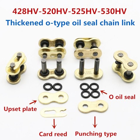 Motorcycle Chain Buckle Ring Link 428 520 525 530 Heavy Chain Connecting Connector Master Joint Link With O-Ring Chain Lock ► Photo 1/6