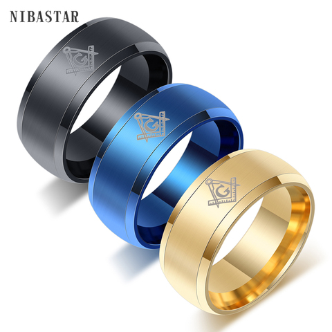 Never Fade 316l Stainless Steel Freemasonry Masonic Ring Mason Tungsten Carbide Wedding Ring Full Size 6-14 For Women Or Men ► Photo 1/6