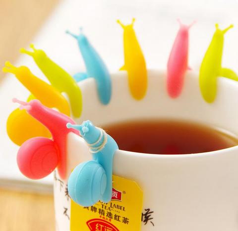 Cute Snail Wineglass Label For Tea Bag Hanging Mug Cup Clip Tea Infuser Party Supplies Novelty Product Color Random ► Photo 1/4