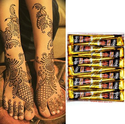 Indian Henna Tattoo Paste Stickers Temporary Tattoo Kit Body Paint