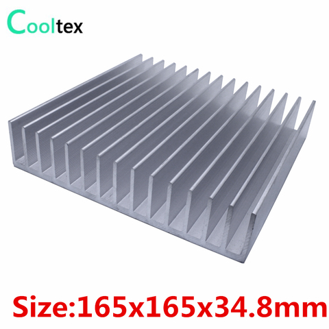Aluminum heatsink 165x165x34.8mm cooler heat sink radiator for LED Electronic Power Amplifier integrated circuit cooling ► Photo 1/3