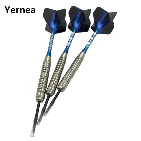 Yernea 3Pcs Hard Darts High-quality Sports Goods 22g Standard Steel Tip Darts Blue AL Darts Shafts Aurora Wing ► Photo 1/6