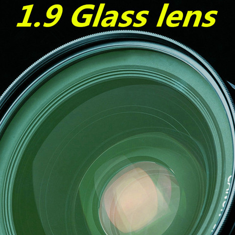 Glass lens 1.9 high refraction green film aspherical lens high-definition ultra-thin high myopia prescription lens ► Photo 1/1