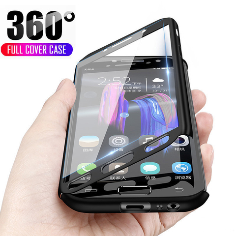 360 Full Body Phone Case For Samsung Galaxy A6 A8 A7 J4 J6 Plus 2022 Case for Samsung A3 A5 J3 J5 J7 2016 2017 Cases with Glass ► Photo 1/6
