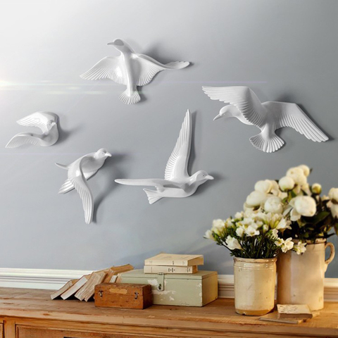 Modern Seagulls Figurine Resin Seabirds Sculpture for Living Room Home Wall Hanging Decor DIY Crafts Supplies ► Photo 1/6