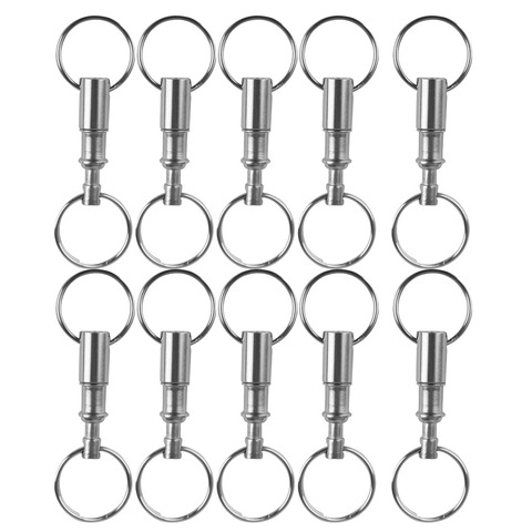 10pcs Dual Detachable Keychains Quick Release Pull-Apart Outdoor Travel Key Rings Accessory Lock Holder with Two Split Rings ► Photo 1/6