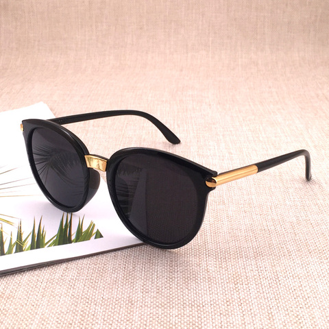 Brand Designer Round Cat Eye Sunglasses Man Retro Shades Male Sun