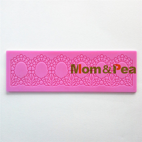 Mom&Pea GX130 Free Shipping Silicone Lace Mold Heart Cake Decoration Fondant Cake 3D Mold Food Grade Silicone Mould ► Photo 1/3