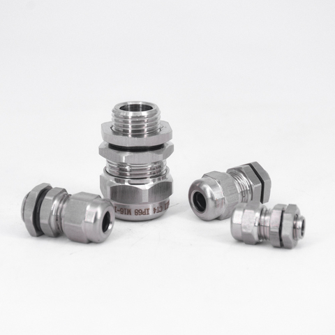 M6 M8 M10 M 12 M14 M16 M18 Metric Cable Gland Waterproof Explosion Proof 304 Stainless Steel Connector ► Photo 1/6