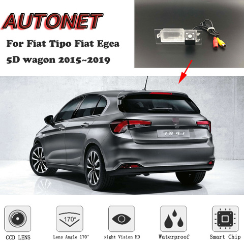 AUTONET HD Night Vision Backup Rear View camera For Fiat Tipo / Fiat Egea 5D wagon 2015~2022  CCD/license plate camera ► Photo 1/5