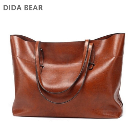 DIDABEAR Brand Leather Tote Bag Women Handbags Female Designer Large Capacity Leisure Shoulder Bags Fashion Ladies Purses Bolsas ► Photo 1/6