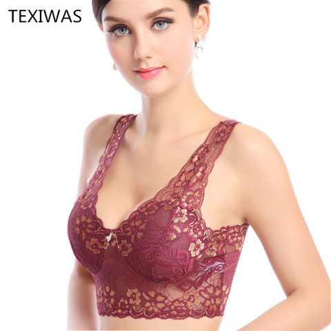 TEXIWAS Women Bra Sexy Lace Push Up Bra Sutian Bras For Women Sujetador Women's Clothing Lady Sexy Lingerie biustonosz koronkowy ► Photo 1/6