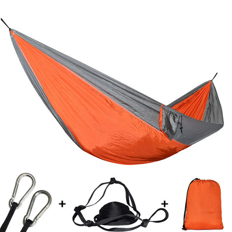 210T Nylon Material Hammock High Quality Durable Safety Adult Hamac For Indoor Outdoor Hanging Sleeping Removable Soft Hamak Bed ► Photo 1/6