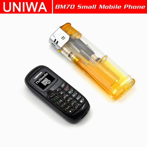 UNIWA Mini Mobile Phone L8STAR BM70  Wireless Bluetooth Earphone Cellphone Stereo GSM Unlocked Phone Super Thin GSM Small Phone ► Photo 1/6