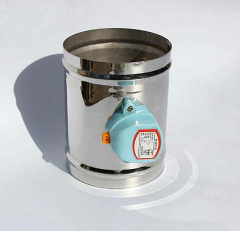 100MM Stainless steel electric air valve valve, 220VAC Air damper air tight type, 4