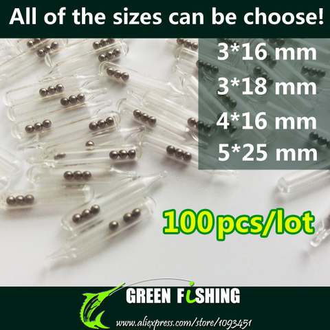 100pcs/lot 3mm/4mm/5mm Jig Fishing Lure Glass Rattles Insert Tube Rattles Shake Attract Fly Tie Tying Fishing rattle ► Photo 1/6
