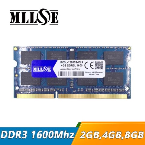 MLLSE 2gb 4gb 8gb 16gb DDR3 1600 mhz pc3-12800 so-dimm memory ram  laptop,  2g 4g 8g DDR3L 1600mhz PC3L-12800 memoria notebook ► Photo 1/5