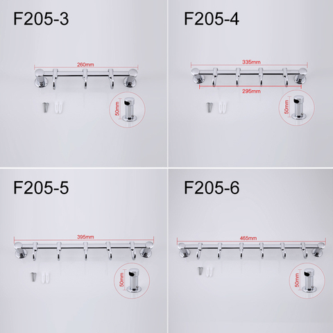 Frap Zinc Alloy Chrome-plated Clothes Hook Flexible Slide Bathroom Towel Hanger 4 Choices F205-3/4/5/6 ► Photo 1/6